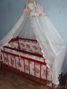 Кроватка + Боковые мягкие бордюрчики + балдахин+подставка для балдахина+ детское - Изображение #1, Объявление #659134